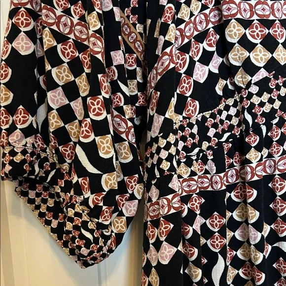 Westbound Black, Pink & Brown Geometric Midi Dress - Picture 4 of 10